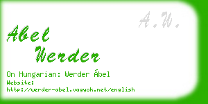 abel werder business card
